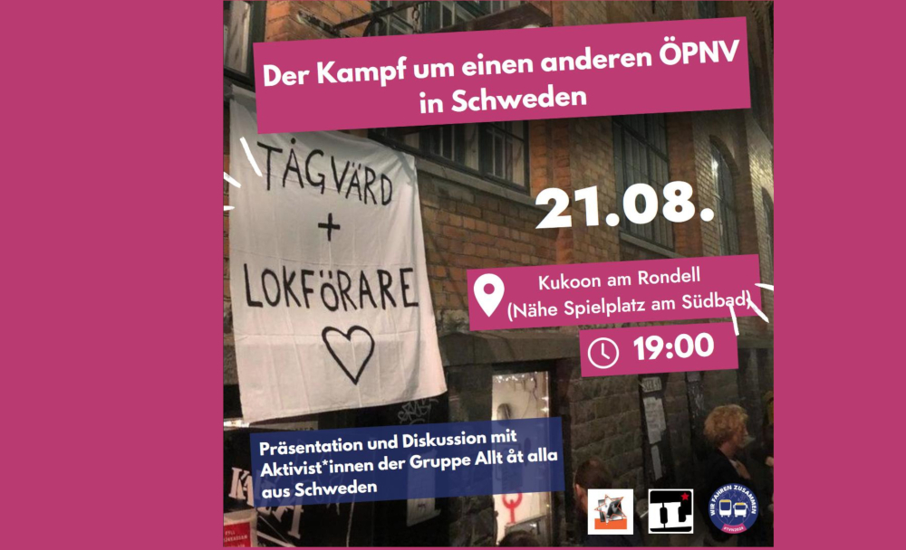 Veranstaltung: Der Kampf um einen anderen ÖPNV in Schweden Der Kampf um einen anderen ÖPNV in Schweden