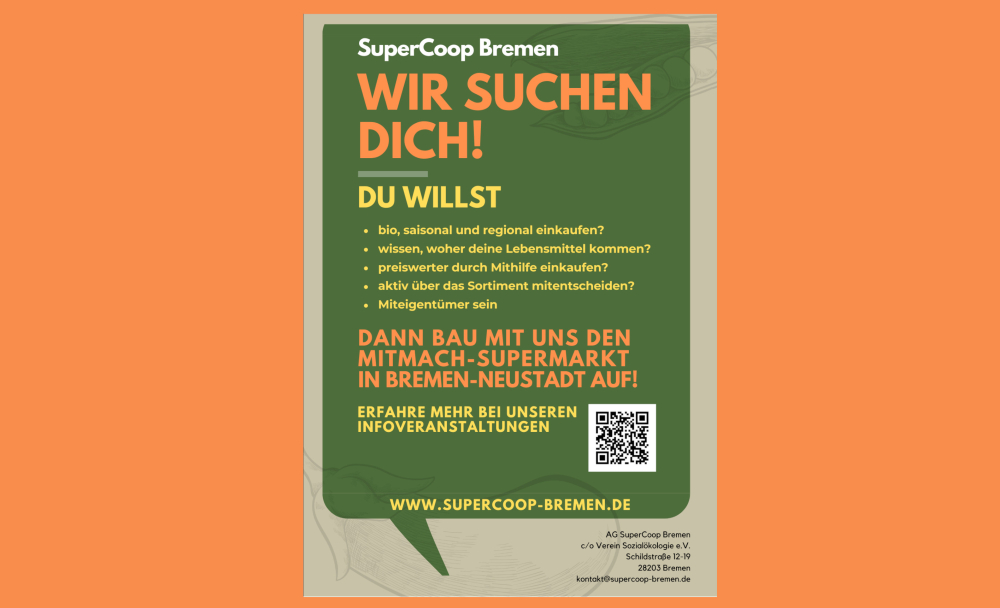 Findet in einem Extra-Raum statt: SuperCoop Bremen: Dein Einkauf, Dein Einfluss